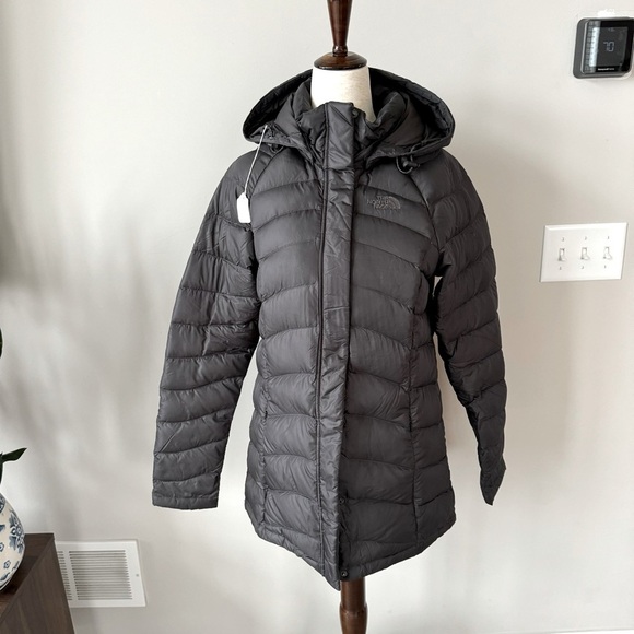 The North Face 600 Down Puffer Parka with Removable Hood - Charcoal Gray - Picture 12 of 12